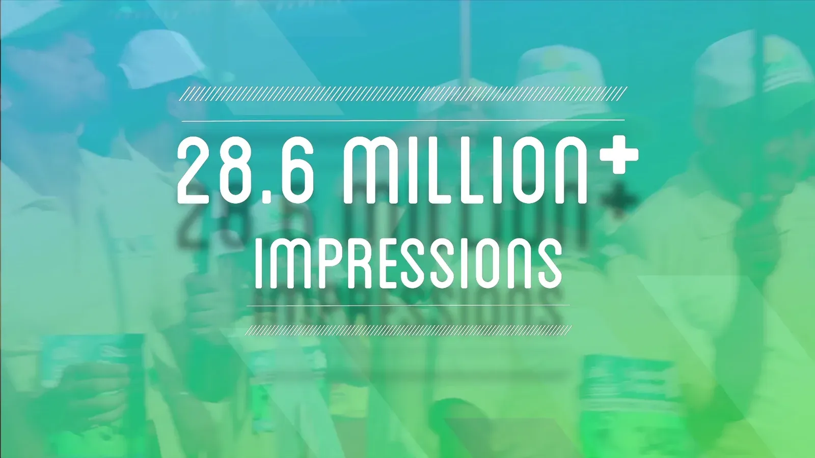 Campaign frame: 28.6 million plus impressions.