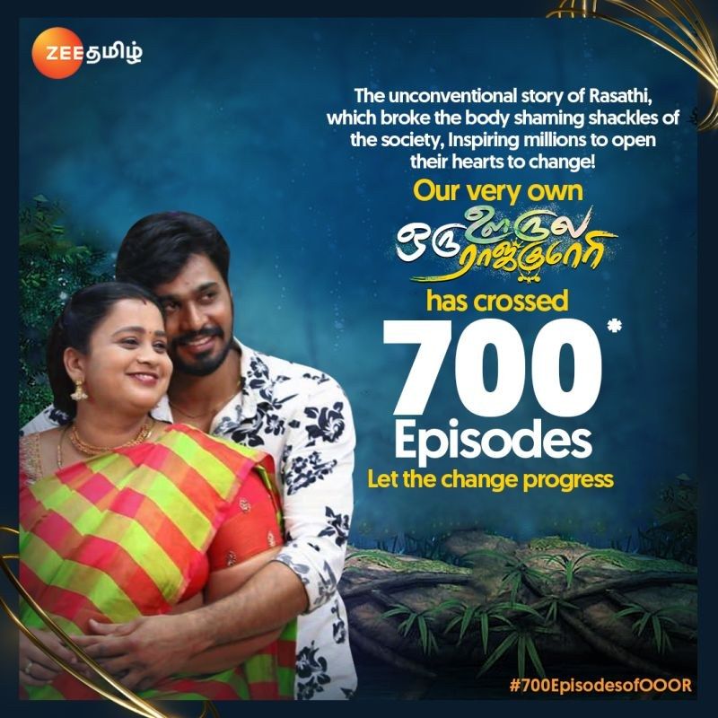A real Zee Tamil LinkedIn post celebrating a show crossing 700 episodes