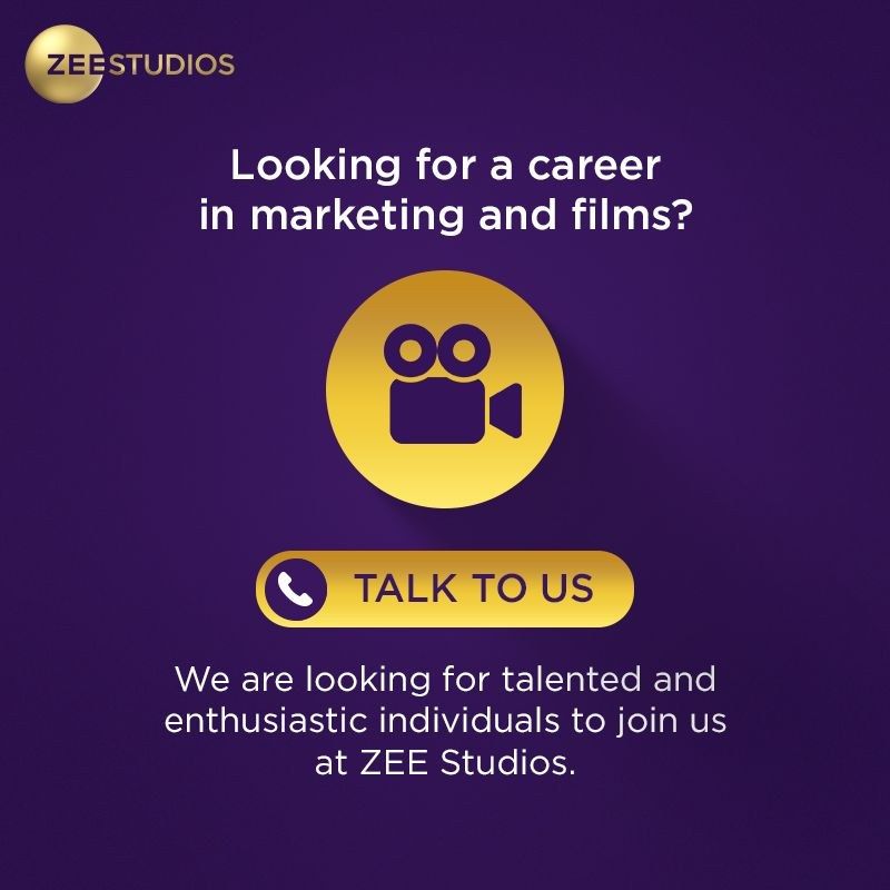 A real Zee Studios job posting creative on LinkedIn
